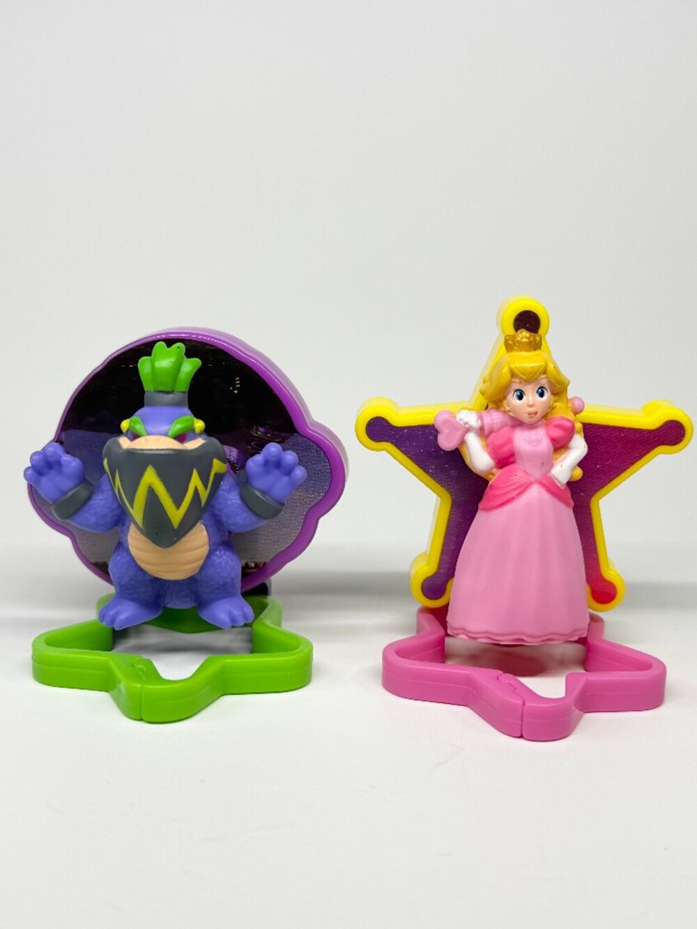 McDonalds Super Mario Galaxy Happy Meal Toys #3 BOWSER JR + #4 PRINCESS PEACH